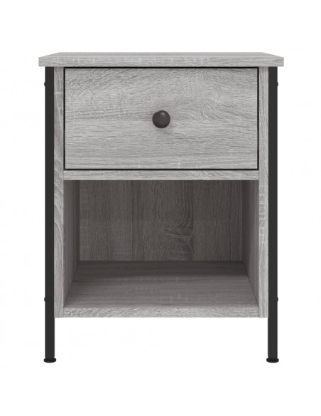 Comodini 2 pz Grigio Sonoma 40x42x50 cm in Legno Multistrato