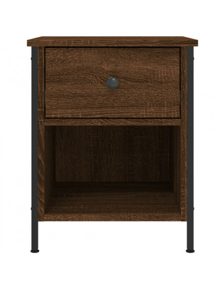 Comodini 2 pz Rovere Marrone 40x42x50 cm in Legno Multistrato