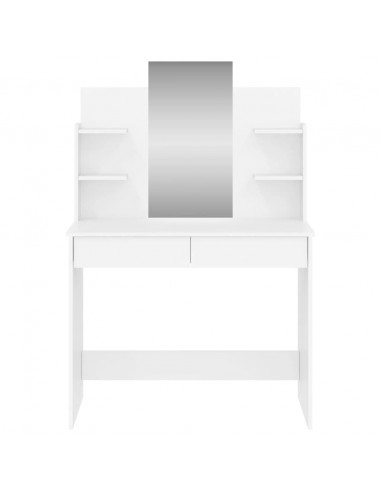 Toeletta con Specchio Bianco 96x39x142 cm