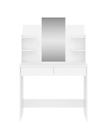 Toeletta con Specchio Bianco 96x39x142 cm