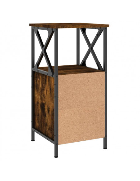 Comodini 2 pz Rovere Fumo 34x35,5x70 cm in Legno Multistrato