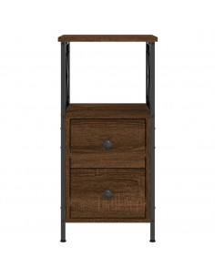 Comodini 2 pz Rovere Marrone 34x35,5x70 cm in Legno Multistrato 2