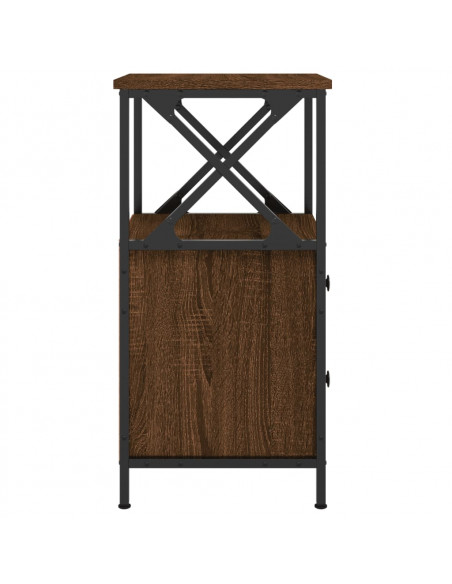 Comodini 2 pz Rovere Marrone 34x35,5x70 cm in Legno Multistrato