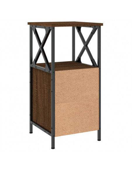 Comodini 2 pz Rovere Marrone 34x35,5x70 cm in Legno Multistrato