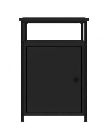 Comodini 2 pz Neri 40x42x60 cm in Legno Multistrato