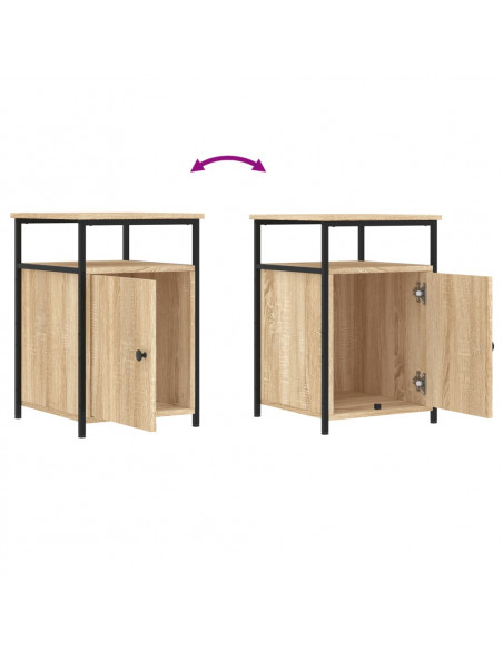 Comodini 2 pz Rovere Sonoma 40x42x60 cm in Legno Multistrato