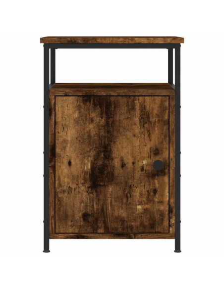Comodini 2 pz Rovere Fumo 40x42x60 cm in Legno Multistrato