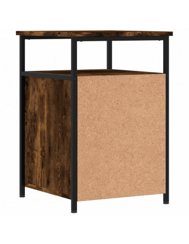 Comodini 2 pz Rovere Fumo 40x42x60 cm in Legno Multistrato