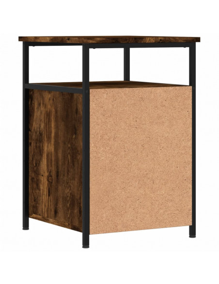 Comodini 2 pz Rovere Fumo 40x42x60 cm in Legno Multistrato