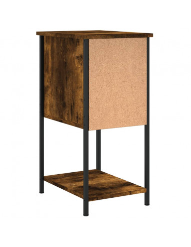 Comodini 2 pz Rovere Fumo 32x42x70 cm in Legno Multistrato