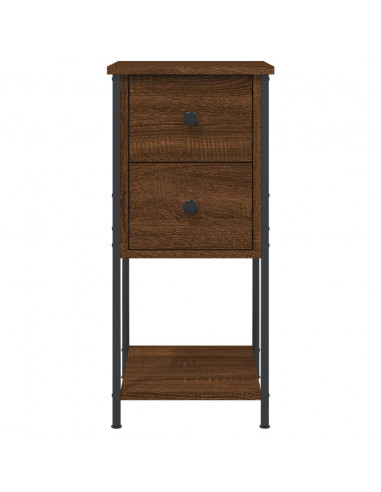 Comodini 2 pz Rovere Marrone 32x42x70 cm in Legno Multistrato