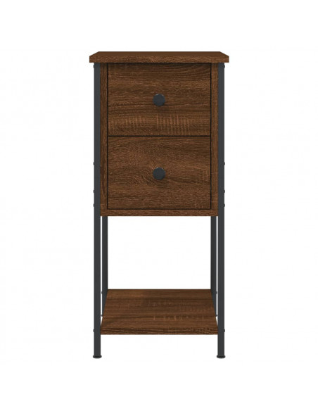 Comodini 2 pz Rovere Marrone 32x42x70 cm in Legno Multistrato