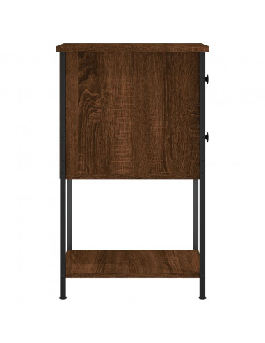 Comodini 2 pz Rovere Marrone 32x42x70 cm in Legno Multistrato