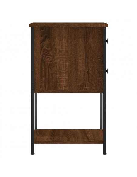 Comodini 2 pz Rovere Marrone 32x42x70 cm in Legno Multistrato