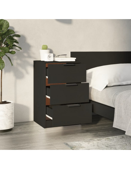 Comodini 2 pz Neri 40x36x65 cm