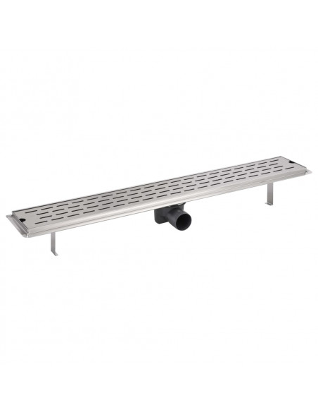 Canaletta Drenaggio Lineare per Doccia 830x140 mm Acciaio Inox