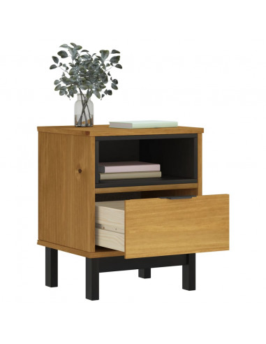 Comodino FLAM 40x35x50 cm in Legno Massello di Pino