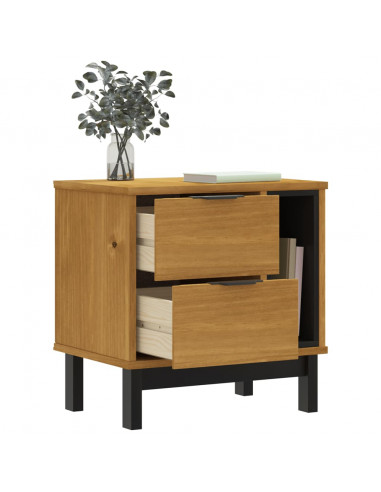 Comodino FLAM 49x35x50 cm in Legno Massello di Pino