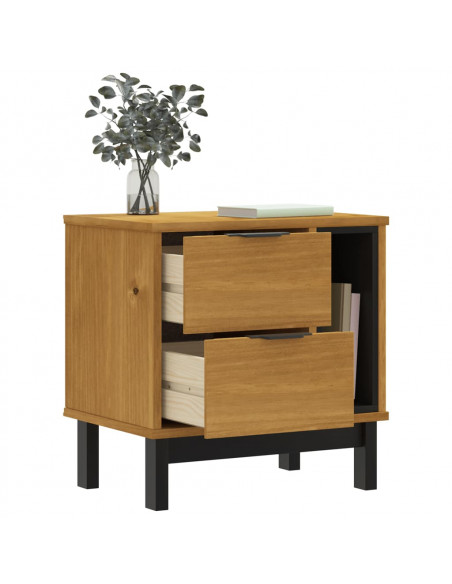 Comodino FLAM 49x35x50 cm in Legno Massello di Pino