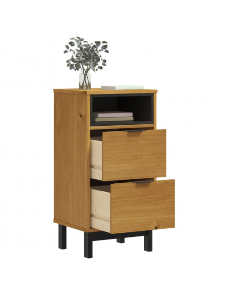 Comodino FLAM 40x35x80 cm in Legno Massello di Pino