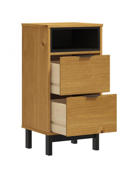 Comodino FLAM 40x35x80 cm in Legno Massello di Pino