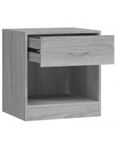 Comodino 2 pz con Cassetto Grigio Sonoma 2