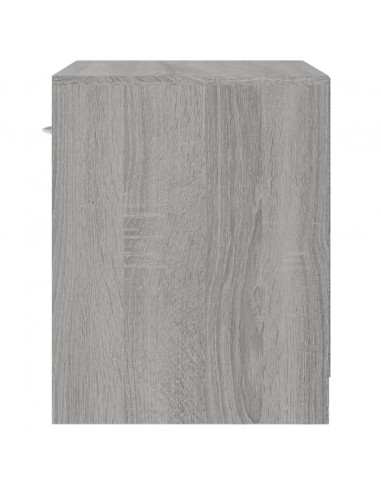 Comodino 2 pz con Cassetto Grigio Sonoma