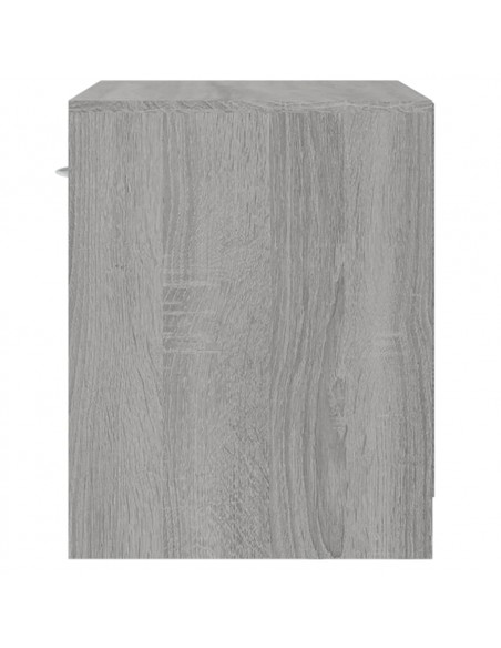 Comodino 2 pz con Cassetto Grigio Sonoma