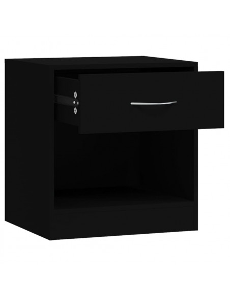 Comodini 2 pz con Cassetto Neri