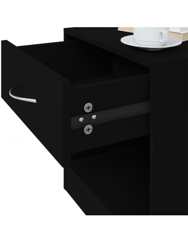 Comodini 2 pz con Cassetto Neri