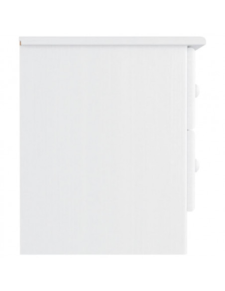 Comodino ALTA Bianco 41x35x41 cm in Legno Massello di Pino