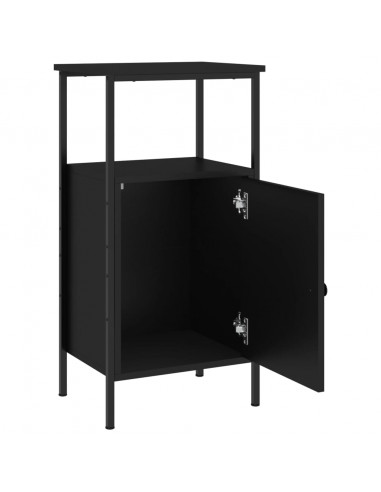 Comodini 2 pz Neri 41x31x80 cm in Legno Multistrato