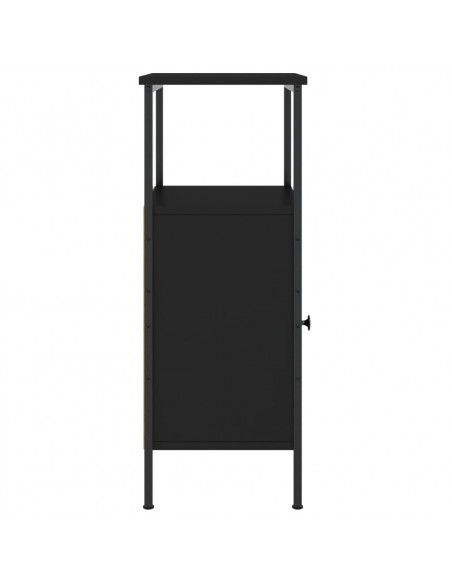 Comodini 2 pz Neri 41x31x80 cm in Legno Multistrato
