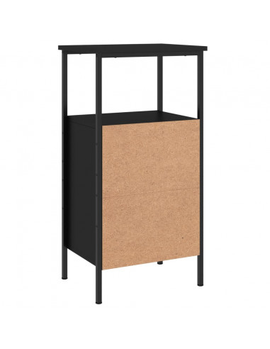 Comodini 2 pz Neri 41x31x80 cm in Legno Multistrato