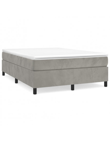 Giroletto a Molle Grigio Chiaro 140x200 cm in Velluto