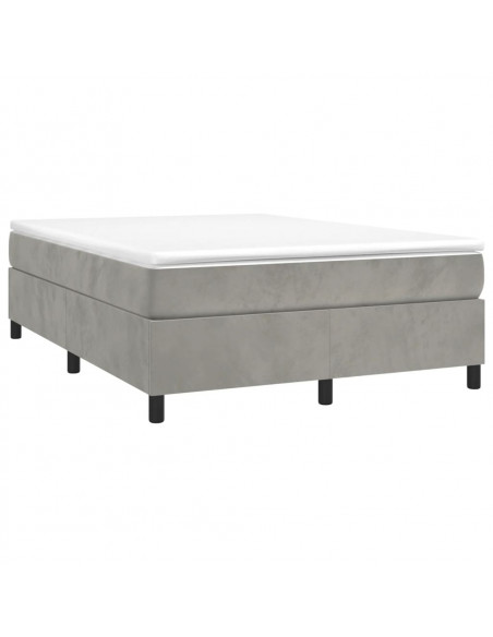 Giroletto a Molle Grigio Chiaro 140x200 cm in Velluto