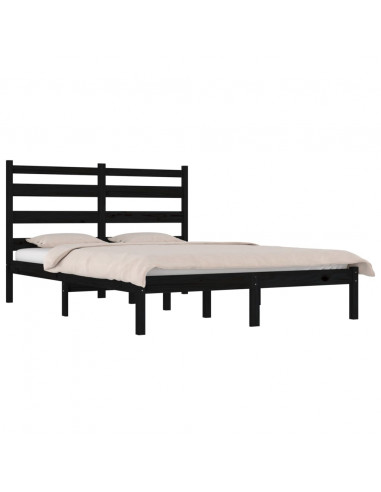 Giroletto Nero in Legno Massello di Pino 200x200 cm