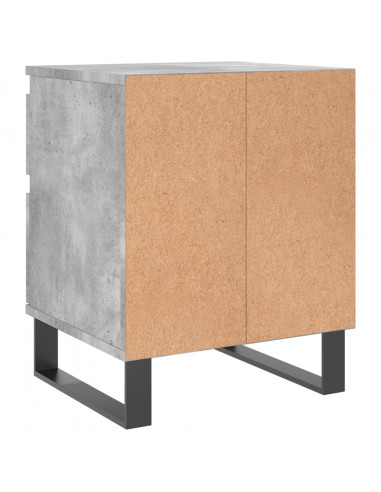 Comodino Grigio Cemento 40x35x50 cm in Legno Multistrato