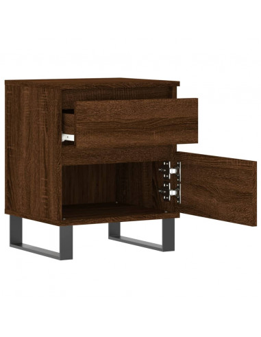 Comodini 2pz Rovere Marrone 40x35x50 cm in Legno Multistrato