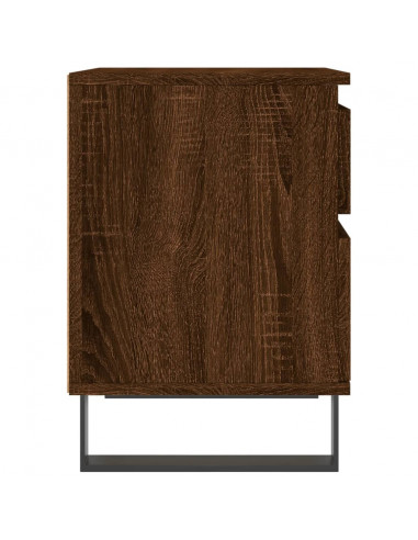 Comodini 2pz Rovere Marrone 40x35x50 cm in Legno Multistrato