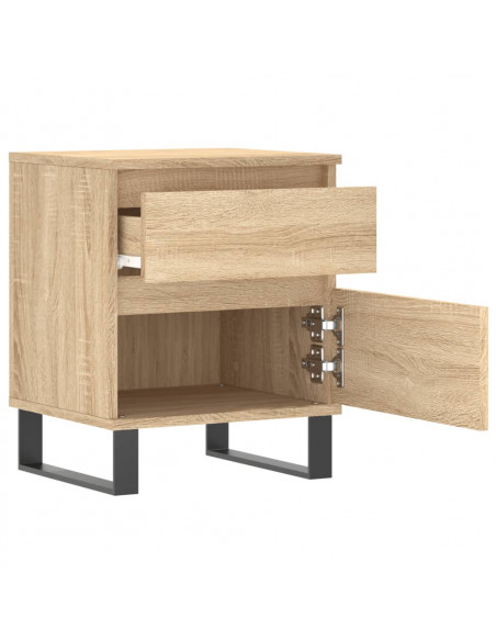Comodini 2pz Rovere Sonoma 40x35x50 cm in Legno Multistrato