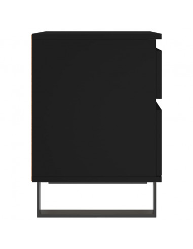 Comodini 2pz Neri 40x35x50 cm in Legno Multistrato