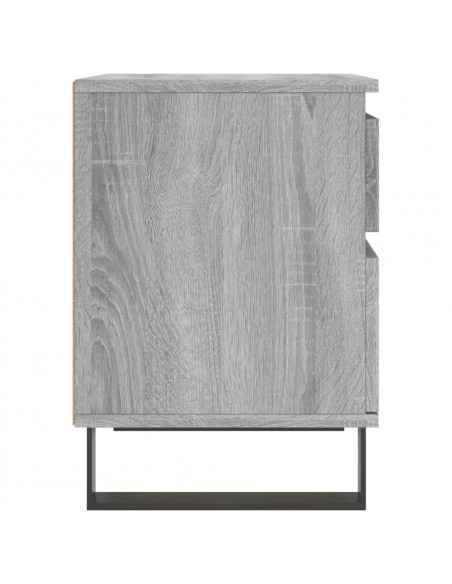 Comodini 2pz Grigio Sonoma 40x35x50 cm in Legno Multistrato