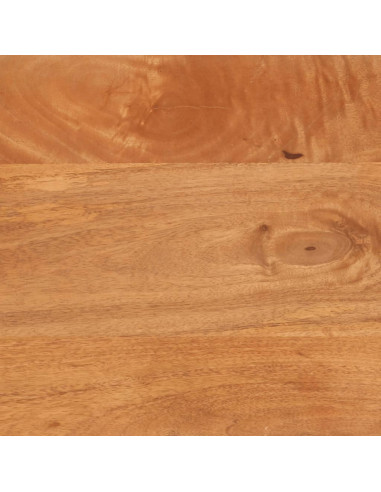 Comodino Nero 40x29x50 cm in Legno Massello di Mango