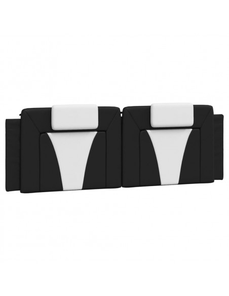 Cuscino Testiera Nero e Bianco 160 cm in Similpelle