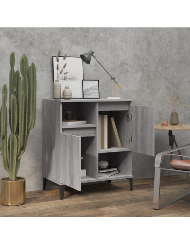 Credenza Grigio Sonoma 60x35x70 cm in Legno Multistrato