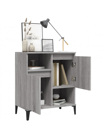 Credenza Grigio Sonoma 60x35x70 cm in Legno Multistrato