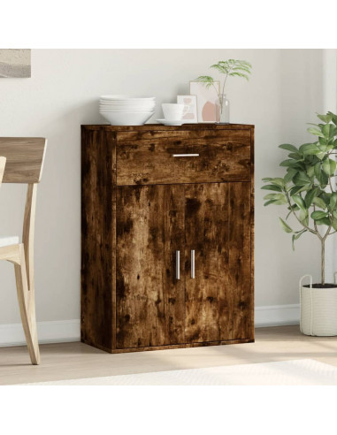 Credenza Rovere Fumo 60x30x84 cm in Legno Multistrato