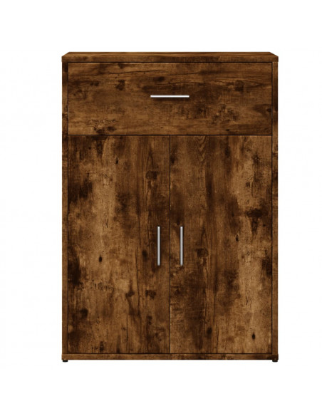 Credenza Rovere Fumo 60x30x84 cm in Legno Multistrato