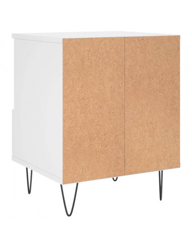 Comodino Bianco 40x35x50 cm in Legno Multistrato